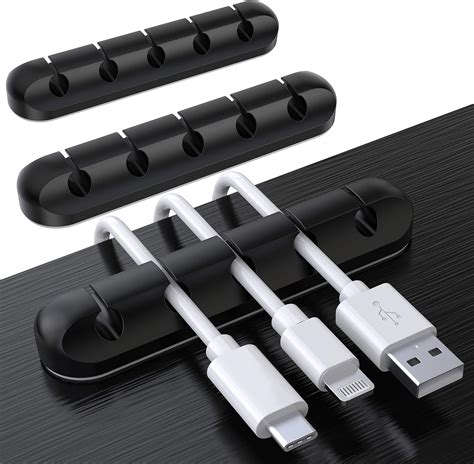 Soulwit Cable Holder Clips Pack Cable Management Cord Organiser