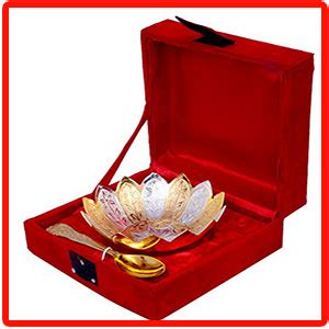 Buy Ac Anand Crafts Gold And Silver Plated Brass Lotus Flower Shaped