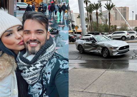 Jenny Miranda e o marido Fábio Gontijo sofrem acidente em Las Vegas