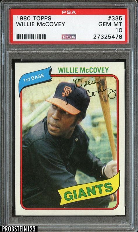 Topps Willie Mccovey San Francisco Giants Hof Psa Gem Mint