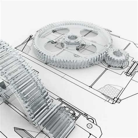 Mechanical sketch with gears — Stock Photo © ericmilos #1584764