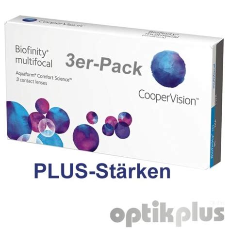 Biofinity Multifocal Mehrstärken Monatslinse 3er Pack PLUS