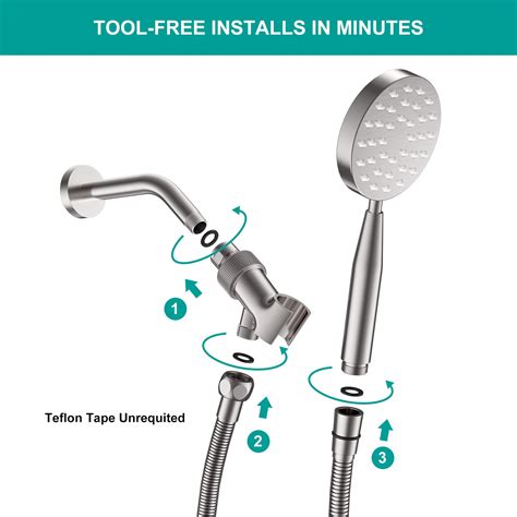 Snapklik AULLEND All Metal Solid Brass Handheld Shower Head Set