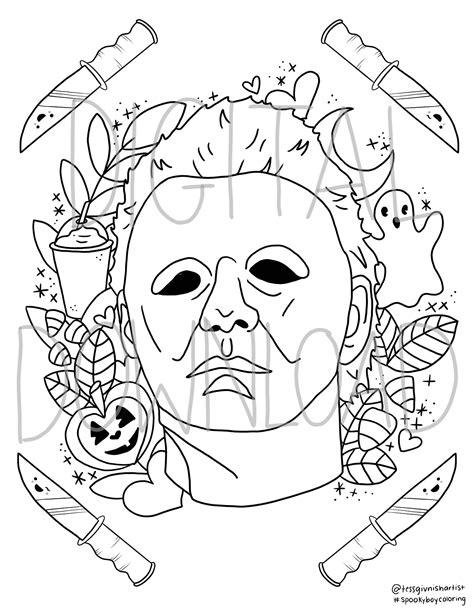 michael myers coloring pages 1
