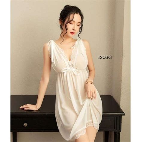Promo Baju Tidur Wanita Big Size Lingerie Jumbo Fit To Xxl Putih Js03g Ungu Muda Diskon 23 Di