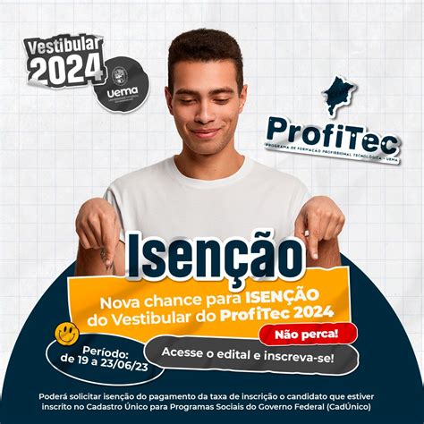 UEMA Solicitação de isenção da taxa de inscrição do Vestibular