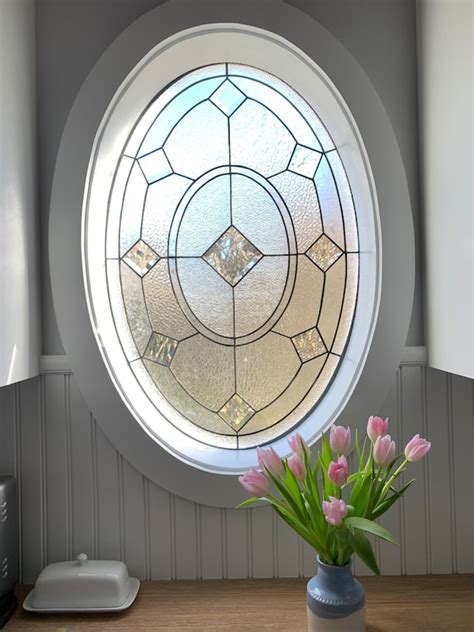 W Elegant Oval Stained Glass Windows Terraza Stained Glass