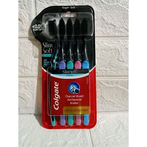 Colgate Slim Soft Charcoal Super Soft Toothbrush Pcs Shopee Philippines