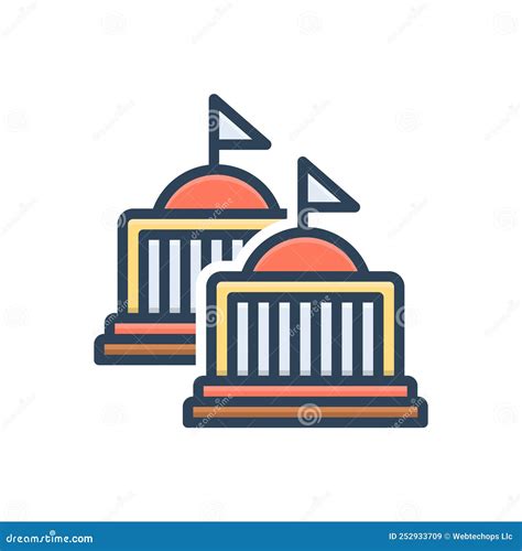 Color Illustration Icon For Governments Regime And Federal Stock