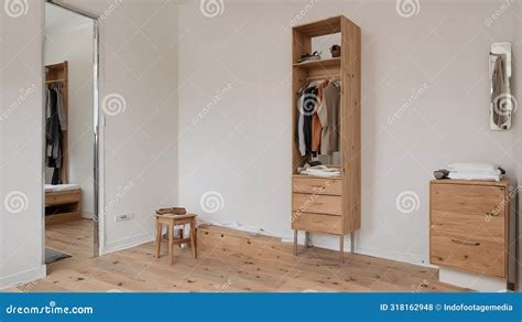 Modern Scandinavian Dressing Room With Built In Wardrobes A Simple