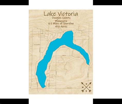 Lake Victoria MN Wood Map Multi-layered and Large Sized | Etsy