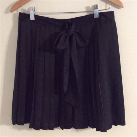 Black Pleated Bow Tie Skirt Tie Skirt Versatile Skirt Clothes Design