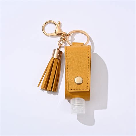 XPERO Hand Sanitizer Holder，Portable Hand Sanitizer Holder Leather Key