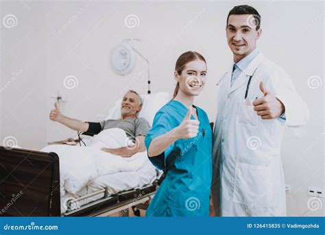 Happy People in Hospital. Happy People in Clinic Stock Image - Image of caregiver, aged: 126415835