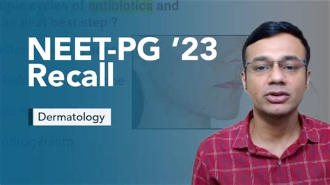 Exam Recall Series Neet Pg Dermatology Youtube