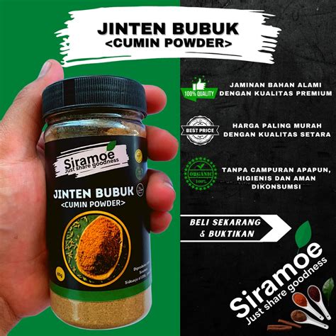 Jual Siramoe Jinten Bubuk Halus 85 Gr Jintan Putih Murni Cumin Powder