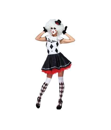 Harlequin Pantomime Clown Womens Costume - Clown Costumes