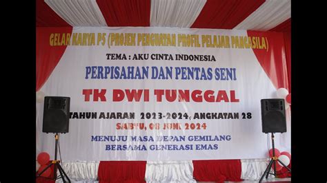 Perpisahan Tk Dwi Tunggal Kemiling Bandar Lampung Angkatan T A