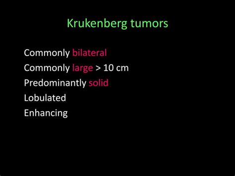 Krukenberg tumors