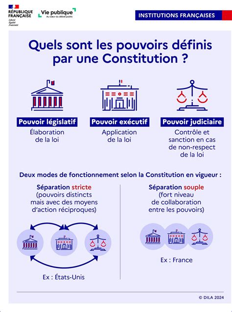 Infographie Quels sont les pouvoirs définis par une Constitution