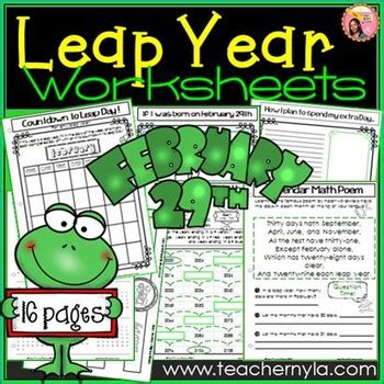 Leap Year 2020 Activities And Worksheets For Leap Day Writing