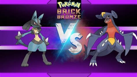 Lucario VS Garchomp batalha Pokémon POKÉMON BRICK BRONZE DO ROBLOX