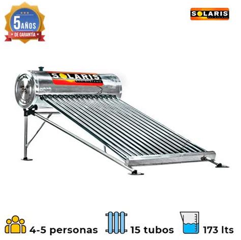 Calentador Solar Solaris Tubos Litros Baja Presi N Ledsbesolar