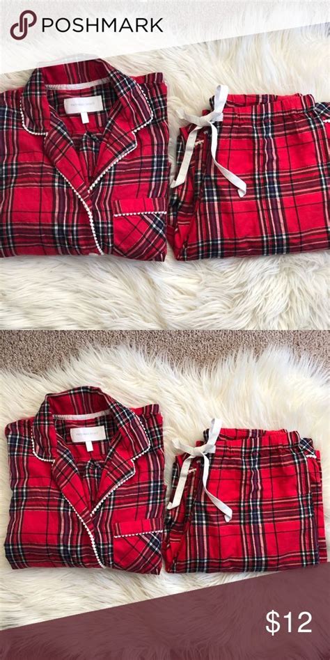 Victorias Secret Christmas Red Plaid Pajama Set