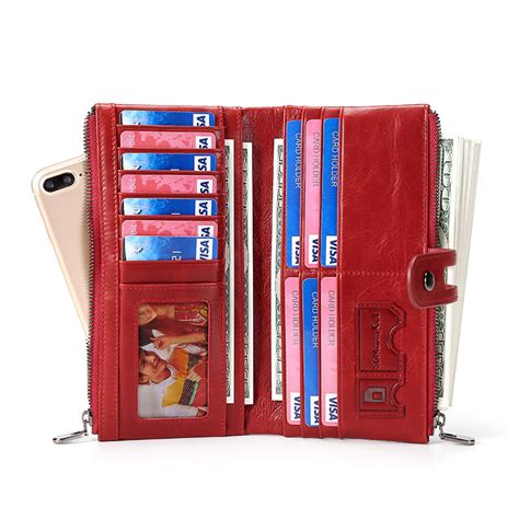 Genuine Cowhide Leather Wallet For Women Rfid Blocking Wholesale