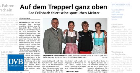 Auf Dem Trepperl Ganz Oben OVB Heimatzeitungen