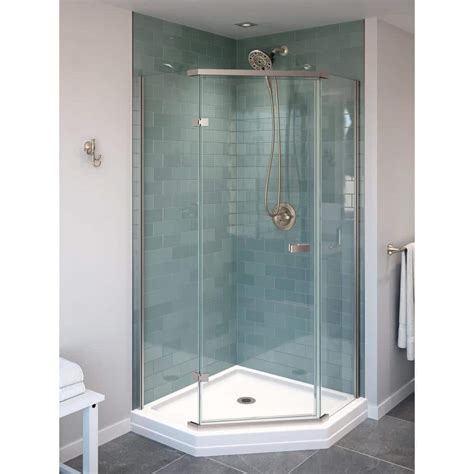 Buy Classic 38 In W X 72 In H Neo Angle Pivot Semi Frameless Corner Shower Enclosure In