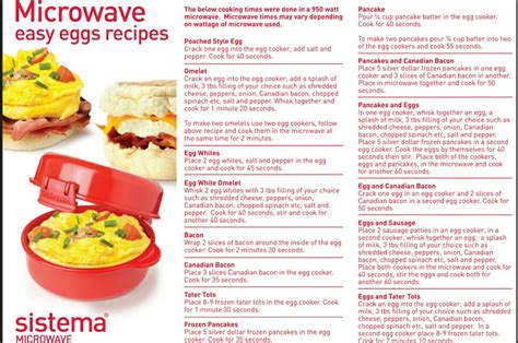 The Instructions For Microwave Egg Sandwiches Are Shown In This