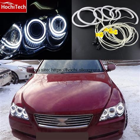 Hochitech Pcs White K Ccfl Headlight Halo Angel Demon Eyes Kit