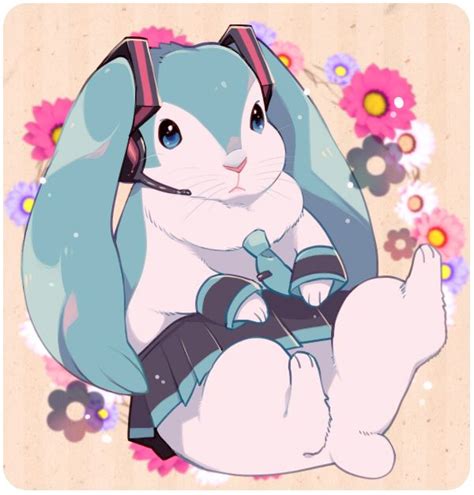 Hatsune Miku1975269 Bunny Art Hatsune Bunny Drawing