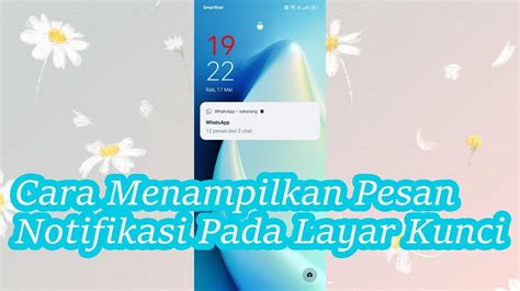 Cara Menampilkan Pesan Notifikasi Pada Layar Kunci Di HP Realme C33