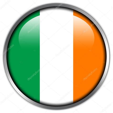 Ireland Flag Glossy Button — Stock Photo © Promesastudio 35822317