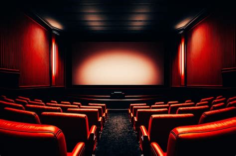 Premium Photo | An image of a modern and stylish cinema auditorium