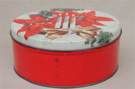 Vintage Christmas T Tins Candy And Cookies Tin Lot In Red And Holiday