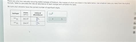 Solved There Are Only Two Naturally Occuring Stable Isotopes Chegg