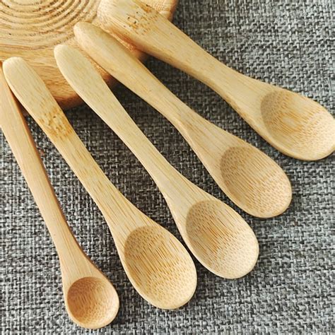 Travelwant 5pcs Wood Spoon For Eating Wooden Spoons Handmade Natural