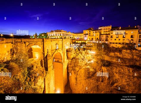 Ronda, Spain at Puente Nuevo Bridge Stock Photo - Alamy