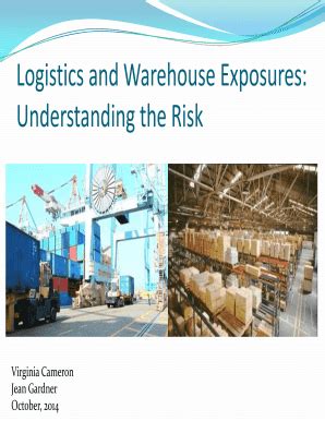 Fillable Online Logistics And Warehouse Exposures Fax Email Print