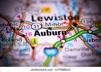 Auburn Maine Usa On Map Stock Photo 1579088515 | Shutterstock