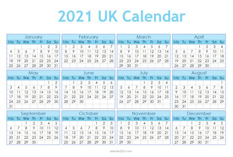 Excel List Of 2021 Holidays Calendar Template Printable