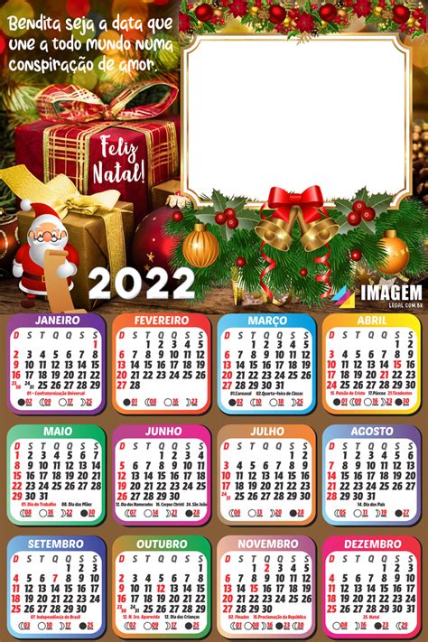 Moldura Png Para Fotos Calendário 2022 Data Que Une A Todo Mundo