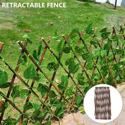 Qenwkxz Expandable Willow Trellis Garden Fence Outdoor Gate Plant