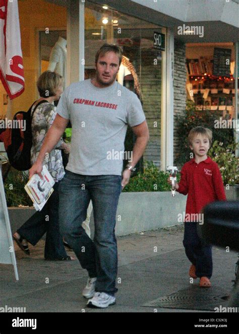 Jay Mohr and his son Jackson pick up some carry out food to go at ...