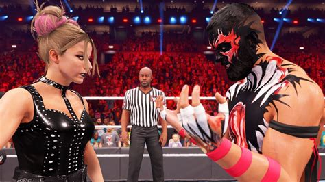 Alexa Bliss Vs Demon Finn Balor Wwe 2k22 Intergender Macth Youtube