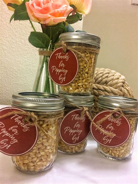 Popcorn Kernels In Mason Jars Great Party Favor Idea Popcorn