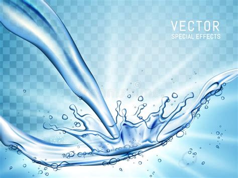 Water Splash Elements Stock Vector Illustration Of Three 90257079